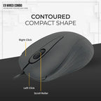 Lapcare E9 USB Wired USB 2.0 Keyboard and 1000DPI Optical Mouse Combo - Black