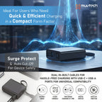 Mini Tank 10000mAh Power Bank with 22.5W Fast Charging, Dual Built-in Cables, USB-A & USB-C Ports, Digital Display, Compact Travel-Friendly Charger