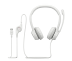 Logitech H390 USB Wired Headphone with Noise Cancelling Rotatable Mic- Off White