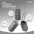 TitanX 20000mAh Power Bank | PD & QC Fast Charging | Dual Type-C + Dual USB-A Outputs (4 Devices at Once) | LED Display | Compact Tower Design | Safe & Reliable for Smartphones, Tablets & More