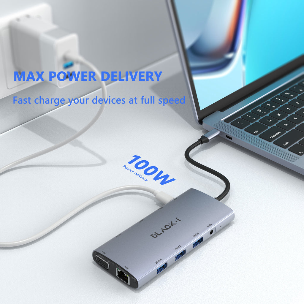Black-i 10 in 1 USB C Docking Station