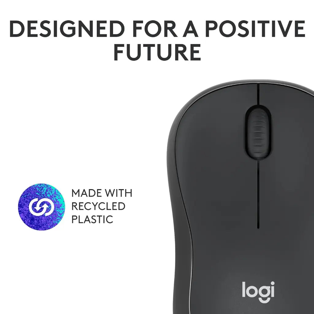 Logitech M240 Silent Bluetooth Wireless Mouse Compact Design - Graphite