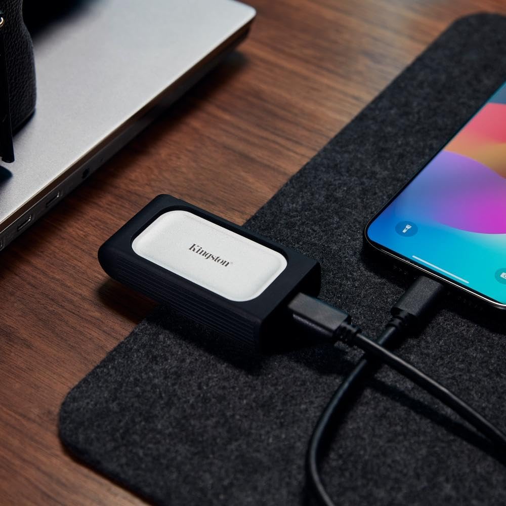 Kingston SXS2000 2TB USB Type-C Compact External Solid State Drive - Silver