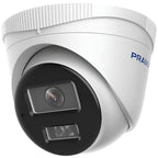 White security camera with 'Praman' branding on a white background