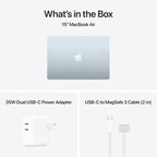 Apple 2026 MacBook Air 15″ Laptop with M5 chip: AI and Apple Intelligence, 38.91 cm (15.3″) Liquid Retina Display, 24GB Unified Memory, 1TB SSD Storage, 12MP Center Stage Camera, Touch ID; Sky Blue