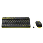 Logitech keyboard and mouse set on a white background