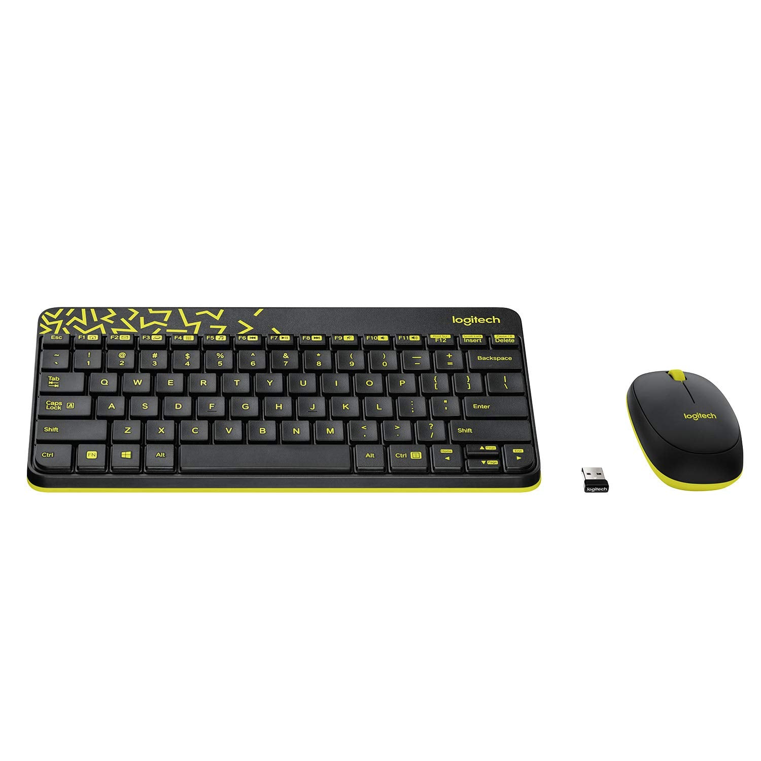 Logitech keyboard and mouse set on a white background