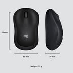 Logitech M220 1000DPI 2.4GHz Silent Wireless Mouse - Charcoal