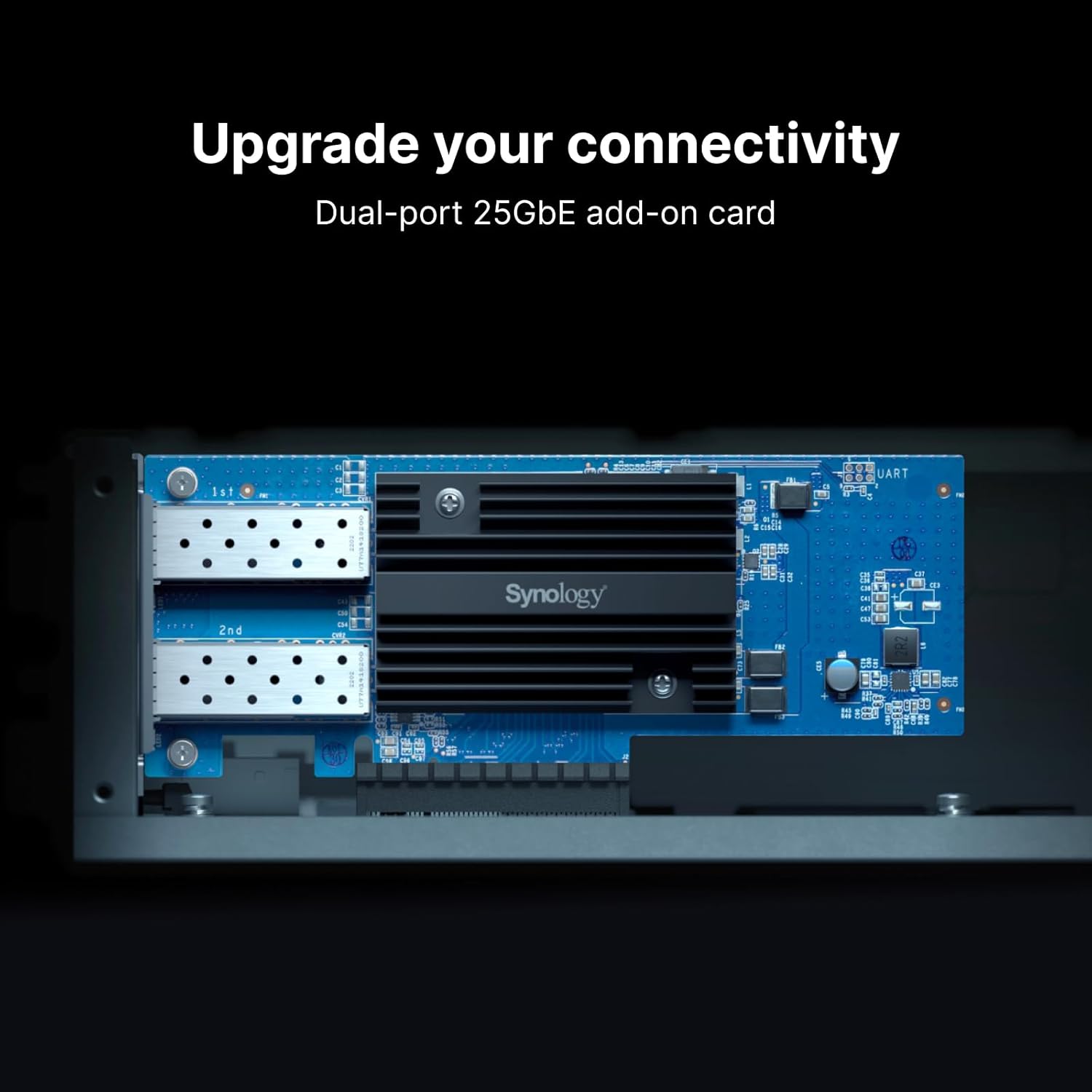 Synology E25G30-F2 Dual Port 25GbE SFP28 to PCIe 3.0 Network Adapter for Synology Systems