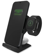 STM ChargeTree Swing 3-in-1 Wireless Charger Station – Qi-Certified Charger for iPhone, Android, AirPods & Apple Watch with Nightstand Mode Swing Arm – USB-C Cable Included, Black
