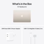 Apple 2026 MacBook Air 15″ laptop with M5 chip: AI and Apple Intelligence, 38.91 cm (15.3″) Liquid Retina Display, 16GB Unified Memory, 512GB SSD Storage, 12MP Center Stage Camera, Touch ID; Starlight