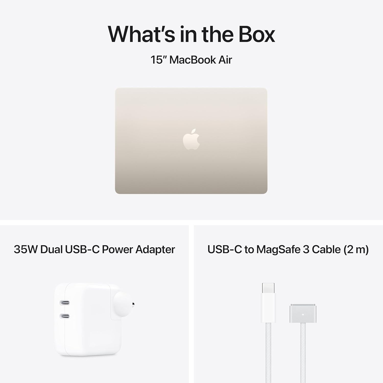 Apple 2026 MacBook Air 15″ Laptop with M5 chip: AI and Apple Intelligence, 38.91 cm (15.3″) Liquid Retina Display, 16GB Unified Memory, 1TB SSD Storage, 12MP Center Stage Camera, Touch ID; Starlight