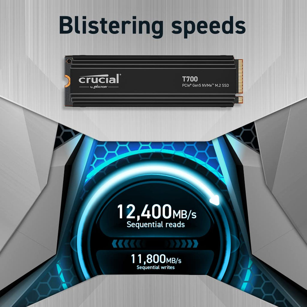 Crucial T700 2 TB M.2 NVMe Gen5 Internal SSD