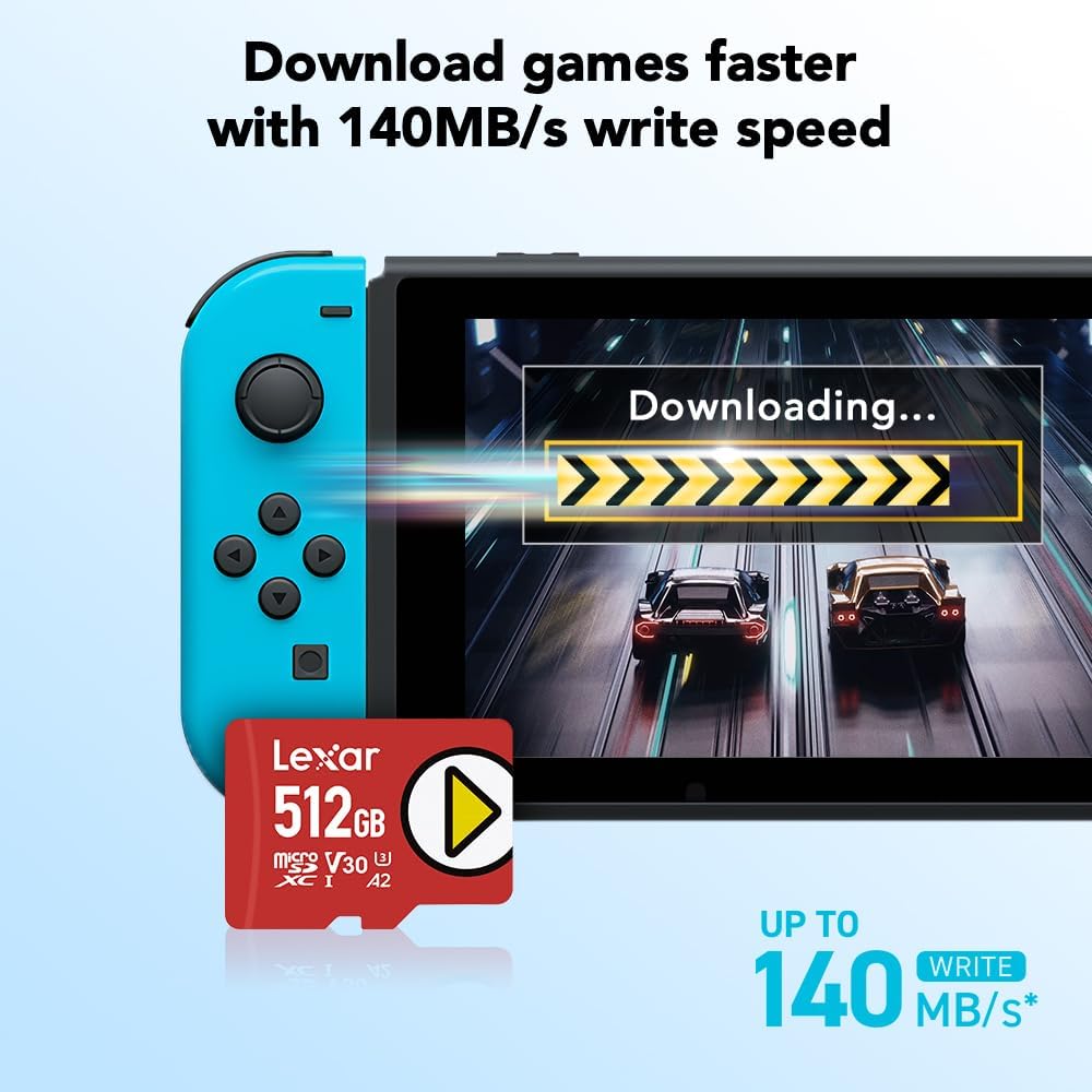 Lexar Play PRO microSD Express Card, UHS-I, C10, U3, V30, Full HD, 4K, Up to 900/600 MB/s Memory Card, Compatible w/Nintendo-Switch 2, ASUS ROG Ally, Steam Deck, Gaming (LMSXPS0256G-BNNNU)