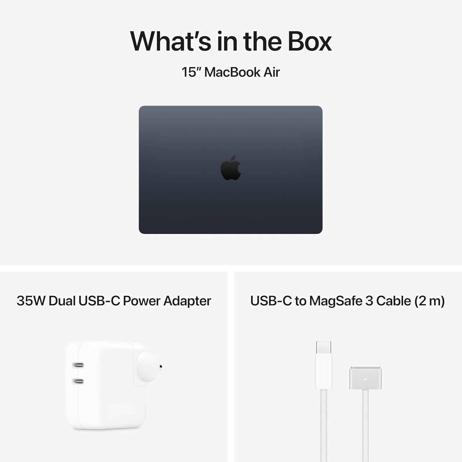 Apple 2026 MacBook Air 15″ Laptop with M5 chip: AI and Apple Intelligence, 38.91 cm (15.3″) Liquid Retina Display, 16GB Unified Memory, 512GB SSD Storage, 12MP Center Stage Camera, Touch ID; Midnight