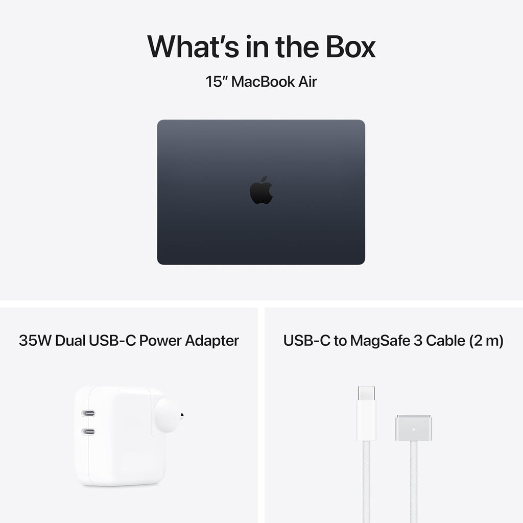 Apple 2026 MacBook Air 15″ Laptop with M5 chip: AI and Apple Intelligence, 38.91 cm (15.3″) Liquid Retina Display, 16GB Unified Memory, 1TB SSD Storage, 12MP Center Stage Camera, Touch ID; Midnight