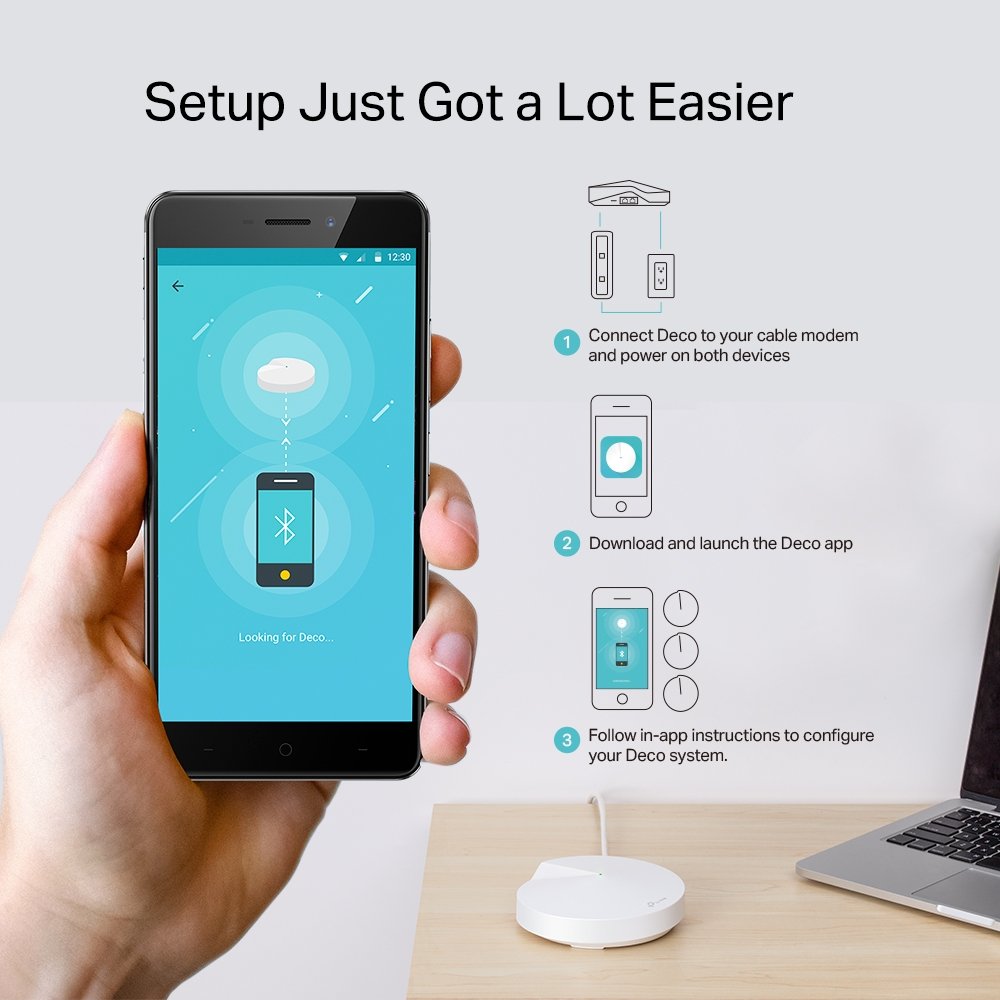 TP-Link AC1300 Deco M5 Dual-Band Whole Home Mesh Wi-Fi System - 1 Pack