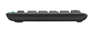 Black keyboard on a white background