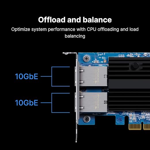 Synology E10G30-F2 Dual Port 10GbE PCIe 3.0 RJ45 Ethernet Network Card
