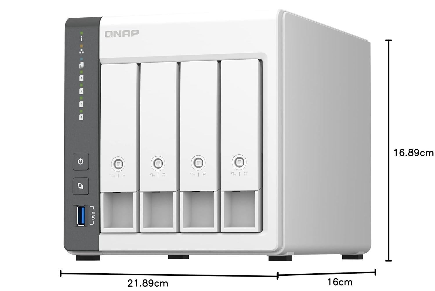 QNAP TS-433 Quad Core 4 Bay Network Attached Storage Enclosure - White