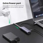 UGREEN USB-C Hub 4-in-1 3x USB 3.0 Gigabit Ethernet MacBook Windows Compatible Type-C Adapter Network LAN Port Hub (60718)