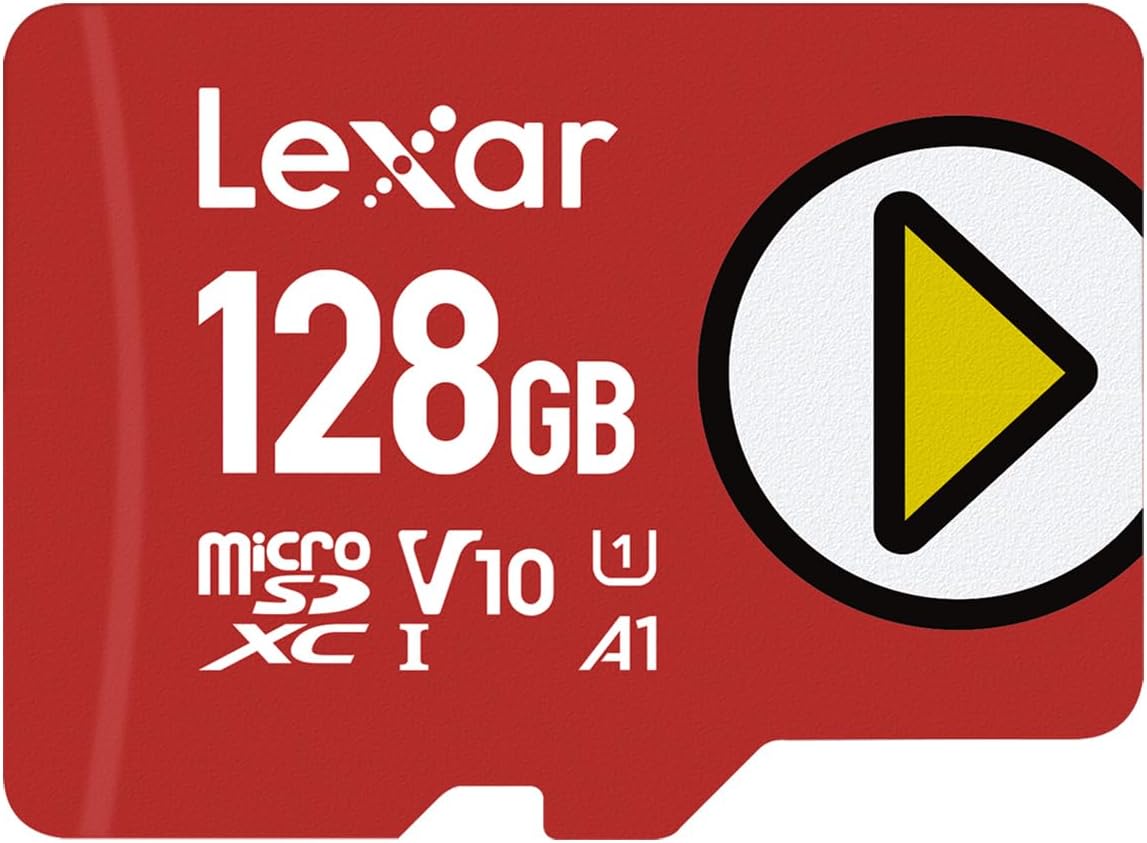 Lexar 512GB PLAY micro SD Card, UHS-I, C10, U3, V30, A2, Full HD, 4K, Up to 205/140 MB/s microSDXC Memory Card, Expanded Storage for Nintendo-Switch 1, Gaming, Smartphones, Tablets (LMSPLAY512G-BNSNU)