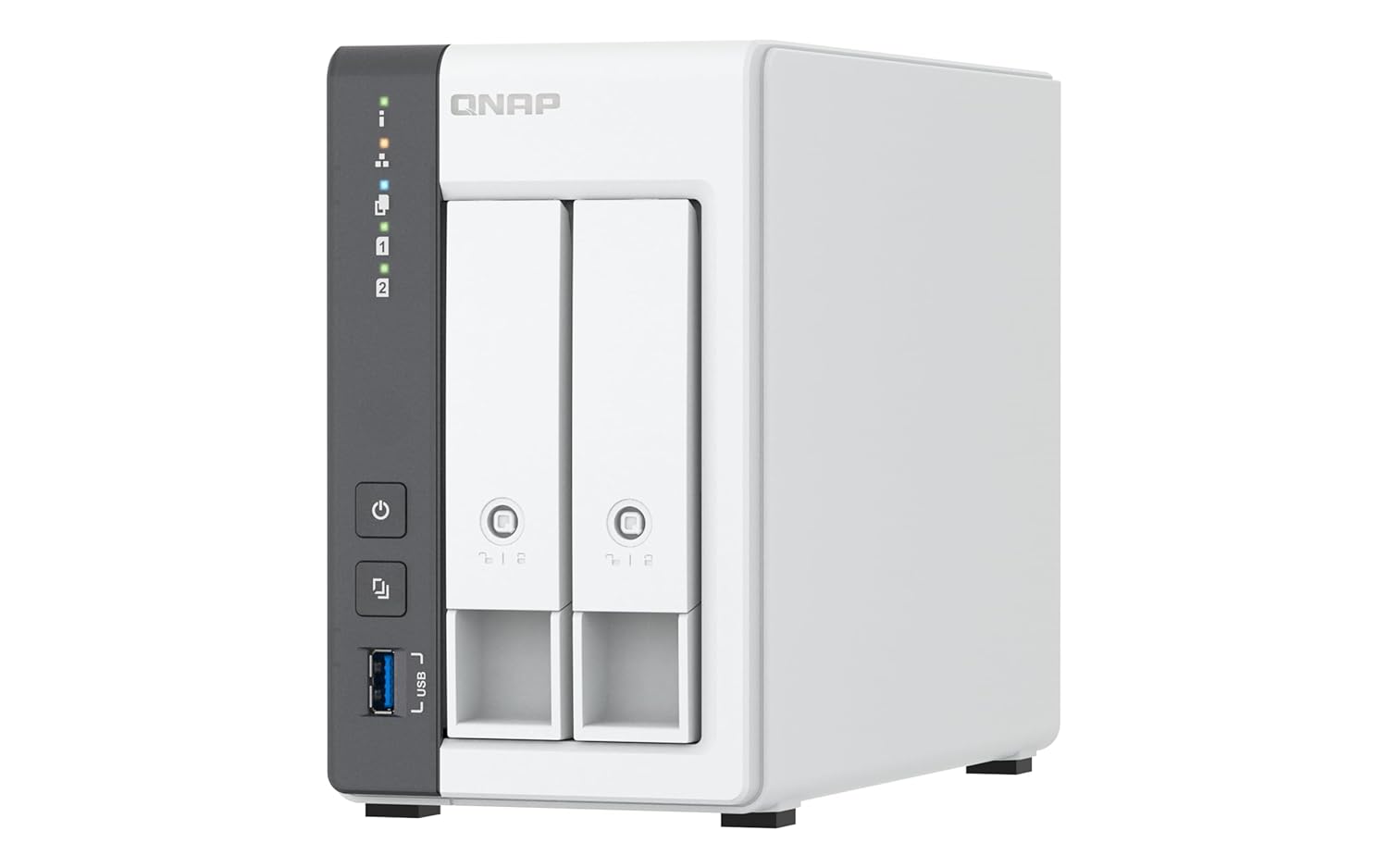 QNAP TS-216G Quad Core 2 Bay 2.5GbE Desktop Network Attached Storage - White