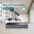 TP-Link TL-SG1016PE 16 Port Easy Smart PoE Switch with 8-Port PoE+