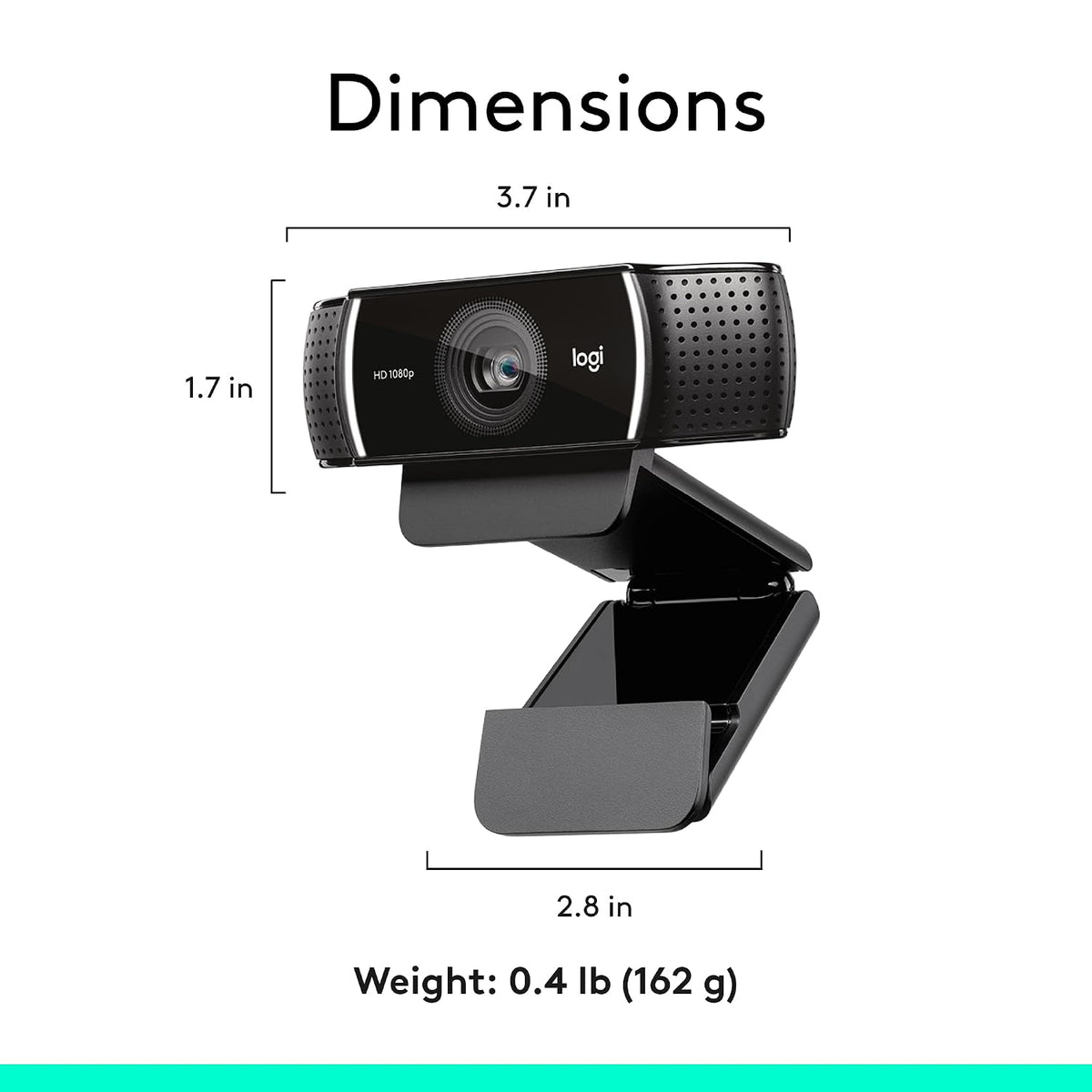 Logitech C922 Pro HD Stream Webcam | Full HD 1080p, Hyper-Fast 720p 60fps, Autofocus & Stereo Microphone | 1 Year Warranty | 960-001090