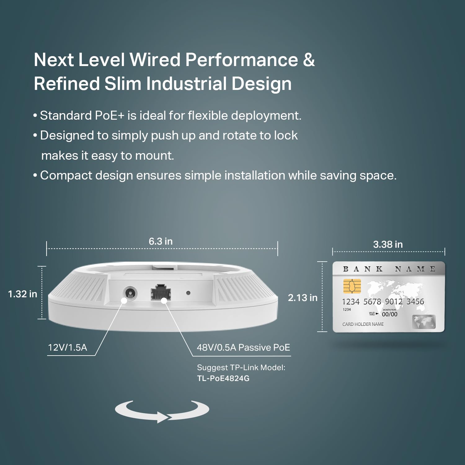 TP-Link Omada EAP650 AX3000 Wireless Dual-Band Ceiling Mount WiFi 6 Access Point - White