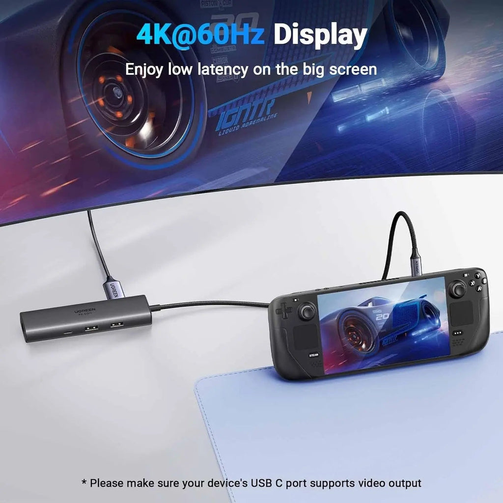 UGREEN 6-in-1 Multifunctional USB-C Hub HDMI 2 USB-A 3.2 1 USB 3.2 C RJ45 100W PD Ethernet Dock Multi Port (45000)