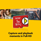 Lexar 512GB PLAY micro SD Card, UHS-I, C10, U3, V30, A2, Full HD, 4K, Up to 205/140 MB/s microSDXC Memory Card, Expanded Storage for Nintendo-Switch 1, Gaming, Smartphones, Tablets (LMSPLAY512G-BNSNU)
