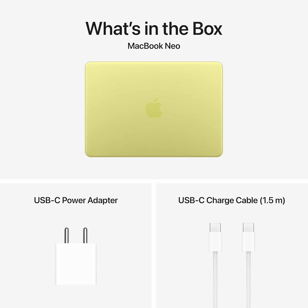 Apple 2026 MacBook Neo 13″ Laptop with A18 Pro chip: Built for AI and Apple Intelligence, Liquid Retina Display, 8GB Unified Memory, 256GB SSD Storage, 1080p FaceTime HD Camera; Citrus