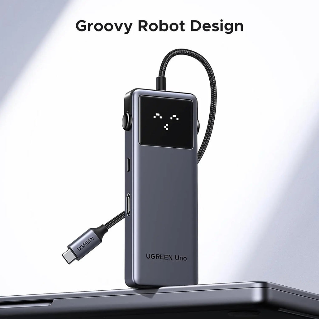 UGREEN Uno 6-in-1 USB-C Hub 10Gbps 2 USB-C 2 USB-A Data Port PD 4K 60Hz HDMI MacBook Pro Air iPad Surface XPS (35998)