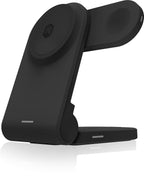 STM ChargeTree Swing 3-in-1 Wireless Charger Station – Qi-Certified Charger for iPhone, Android, AirPods & Apple Watch with Nightstand Mode Swing Arm – USB-C Cable Included, Black