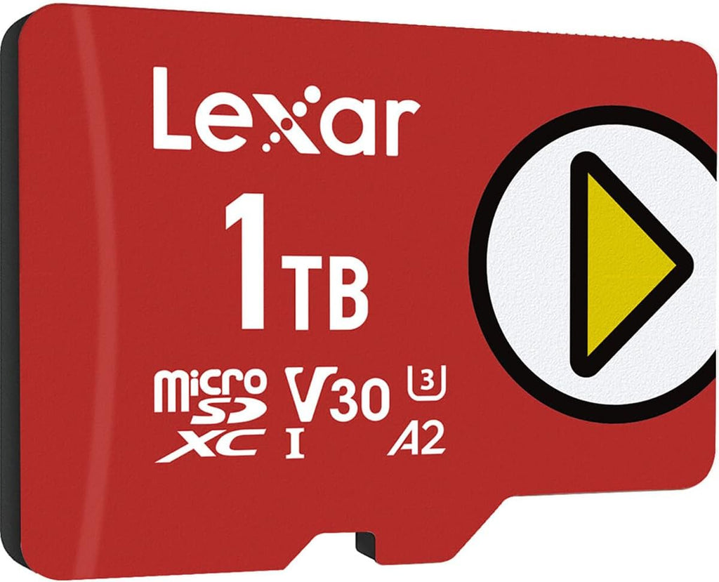 Lexar 512GB PLAY micro SD Card, UHS-I, C10, U3, V30, A2, Full HD, 4K, Up to 205/140 MB/s microSDXC Memory Card, Expanded Storage for Nintendo-Switch 1, Gaming, Smartphones, Tablets (LMSPLAY512G-BNSNU)