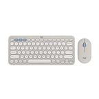 Logitech wireless keyboard and mouse set on a white background