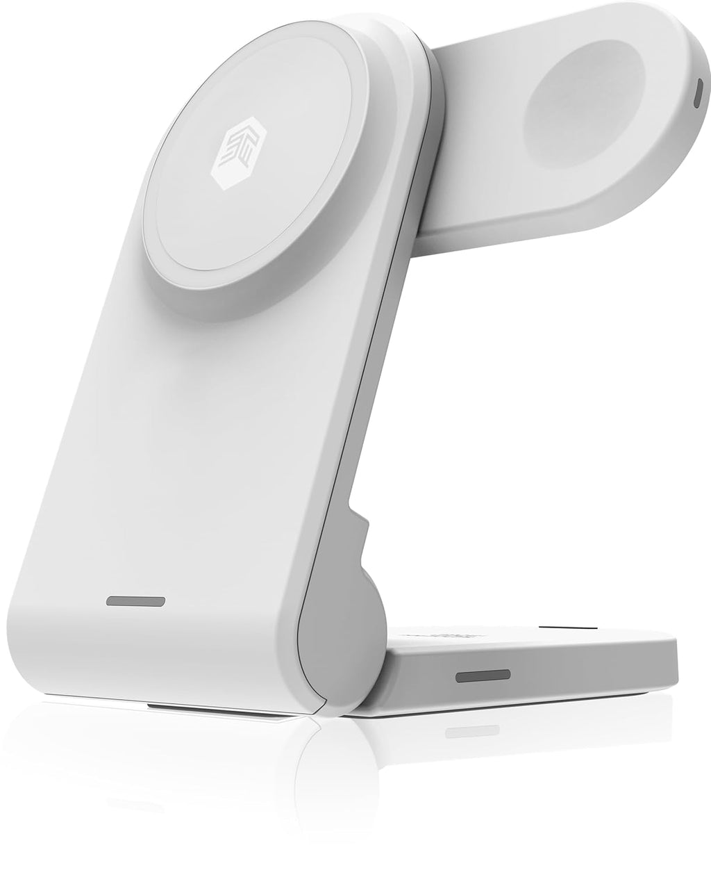 STM ChargeTree Swing 3-in-1 Wireless Charger Station – Qi-Certified Charger for iPhone, Android, AirPods & Apple Watch with Nightstand Mode Swing Arm – USB-C Cable Included, Black