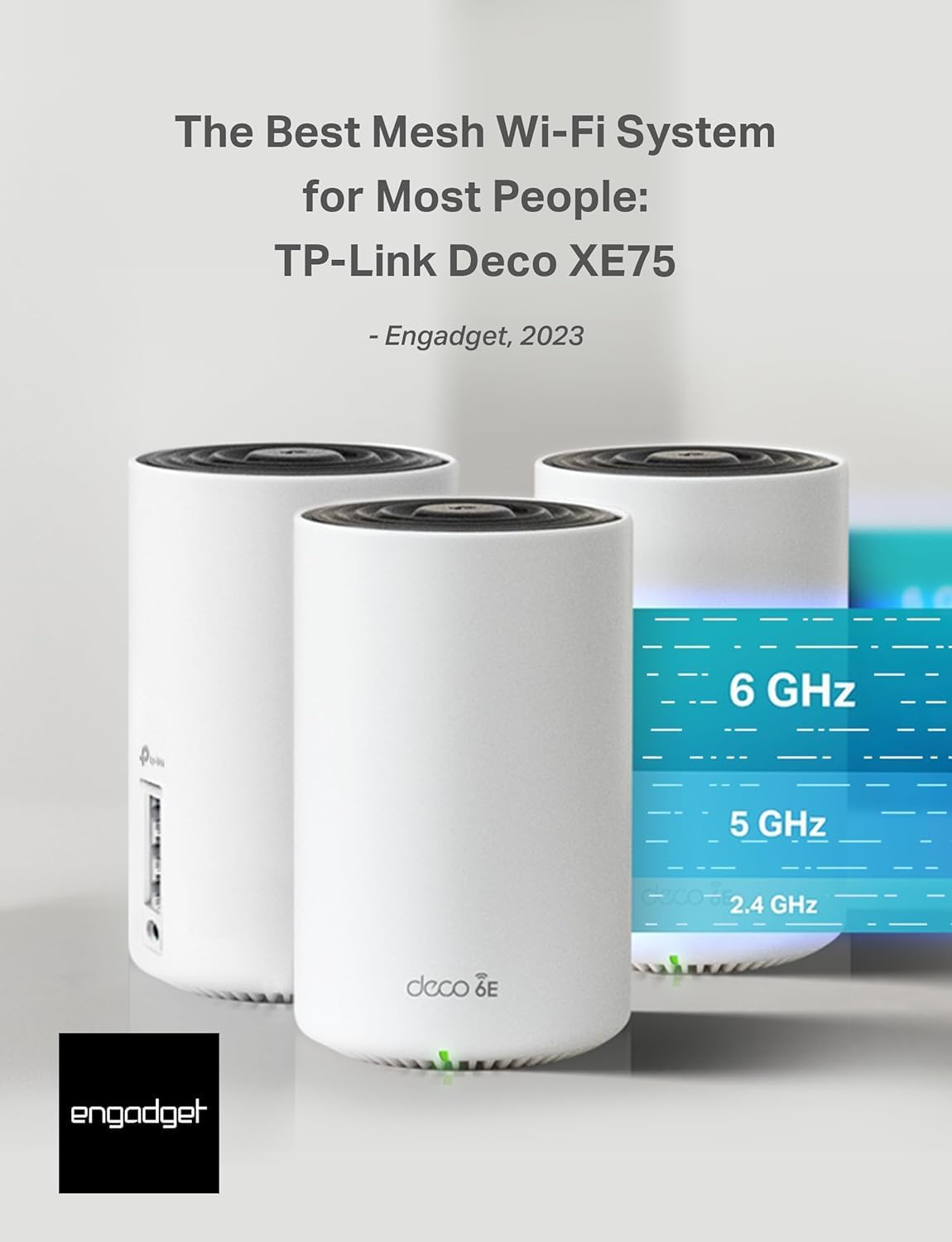 TP-Link AXE5400 Deco XE75 Tri-Band AI-Driven Mesh Wi-Fi 6E System - 2 Pack