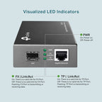 TP-Link Omada MC220L 1000BASE-T Gigabit SFP to RJ45 Ethernet Media Converter