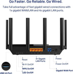 TP-Link AXE5400 Archer AXE75 Tri-Band Gigabit OneMesh Wi-Fi 6E Router