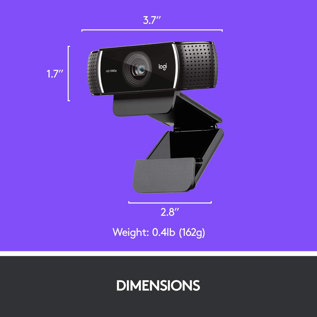 Logitech C922 Pro Stream 1080P HD Gaming Webcam with Auto Light Correction and Stereo Mic
