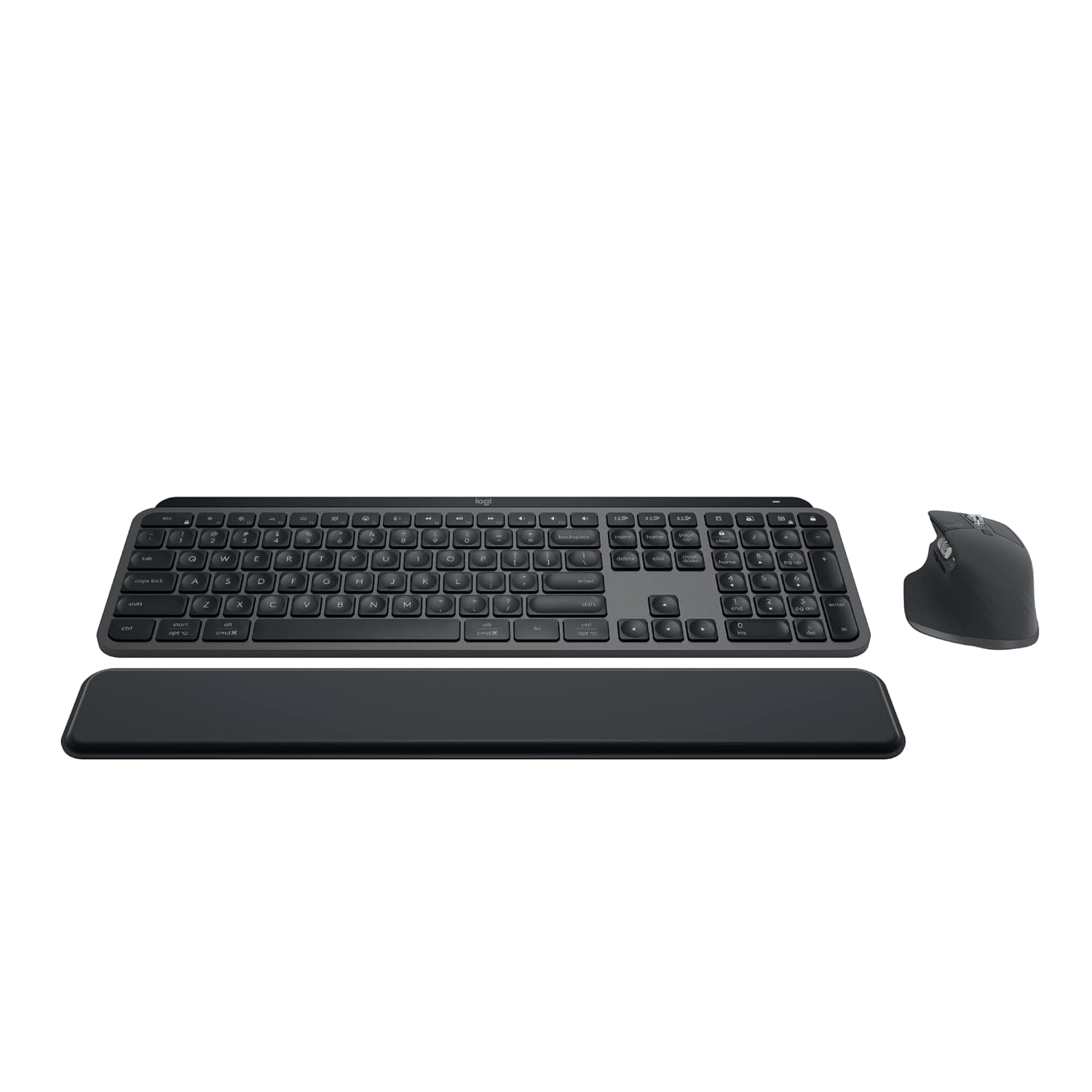Logitech Master Series MX Keys S Wireless Keyboard and Mouse Combo with Palm Rest