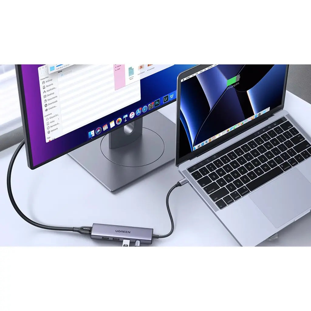 UGREEN 5-in-1 USB C Multiport Dock HDMI 100W Power Delivery 3x USB-A 3.0 5Gbps MacBook iPad Pro Galaxy Surface XPS ThinkPad 15596