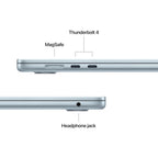 Apple 2026 MacBook Air 15″ Laptop with M5 chip: AI and Apple Intelligence, 38.91 cm (15.3″) Liquid Retina Display, 16GB Unified Memory, 512GB SSD Storage, 12MP Center Stage Camera, Touch ID; Sky Blue