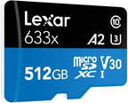 Lexar High-Performance 633x 32GB microSDHC UHS-I Card w/ SD Adapter, Up To 100MB/s Read, for Smartphones, Tablets, and Action Cameras