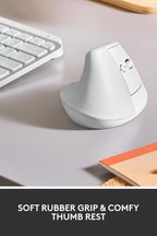Logitech Ergo Series Lift Vertical Bluetooth Wireless 4000 DPI Optical Mouse - Off White