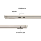 Apple 2026 MacBook Air 15″ laptop with M5 chip: AI and Apple Intelligence, 38.91 cm (15.3″) Liquid Retina Display, 16GB Unified Memory, 512GB SSD Storage, 12MP Center Stage Camera, Touch ID; Starlight