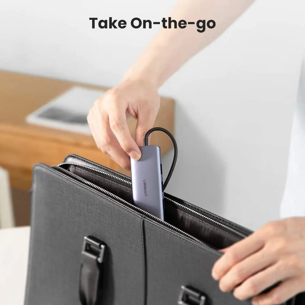 UGREEN USB-C Hub 4-in-1 3x USB 3.0 Gigabit Ethernet MacBook Windows Compatible Type-C Adapter Network LAN Port Hub (60718)