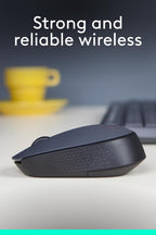 Logitech M170 1000DPI 2.4 GHz Optical Wireless Mouse - Grey/Black